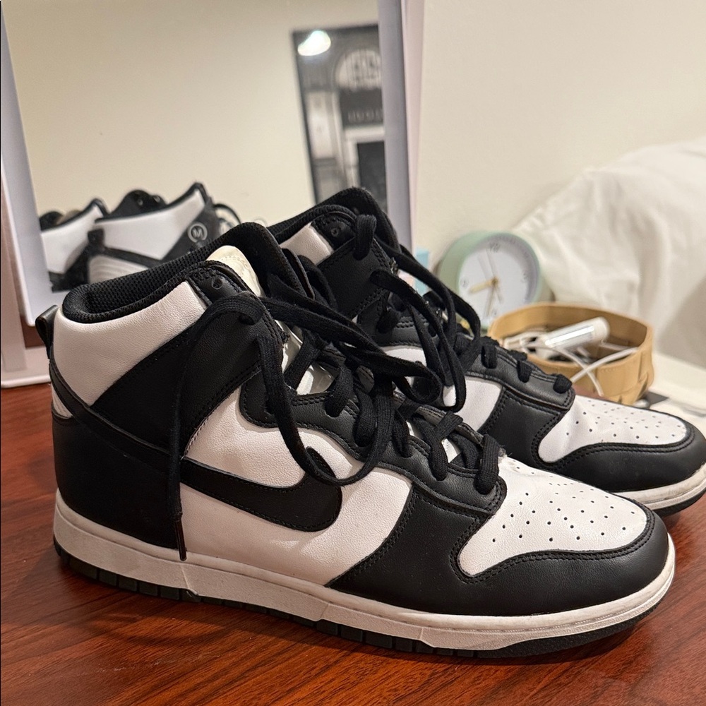 Black and White High-Top Nike hyperdunk Sneakers